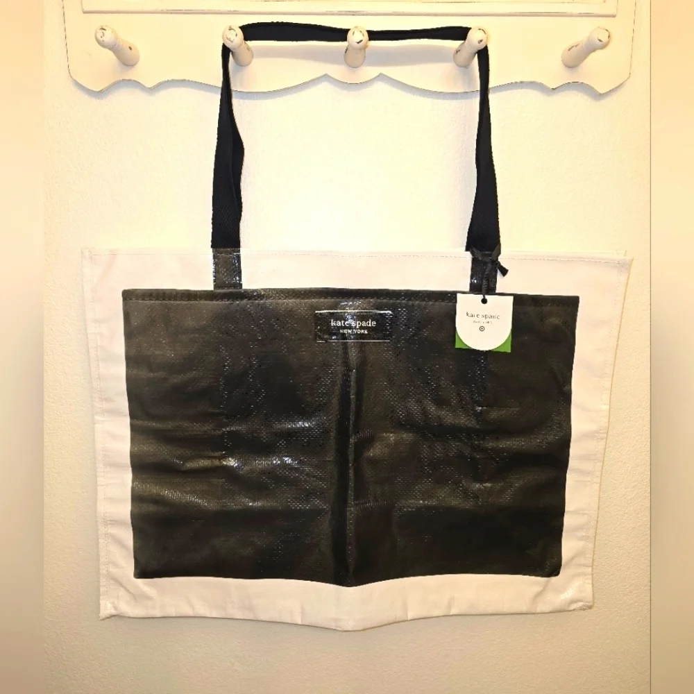 NWT Kate Spade X Target Collab Limited Edition Black and White Reusable Tote Bag